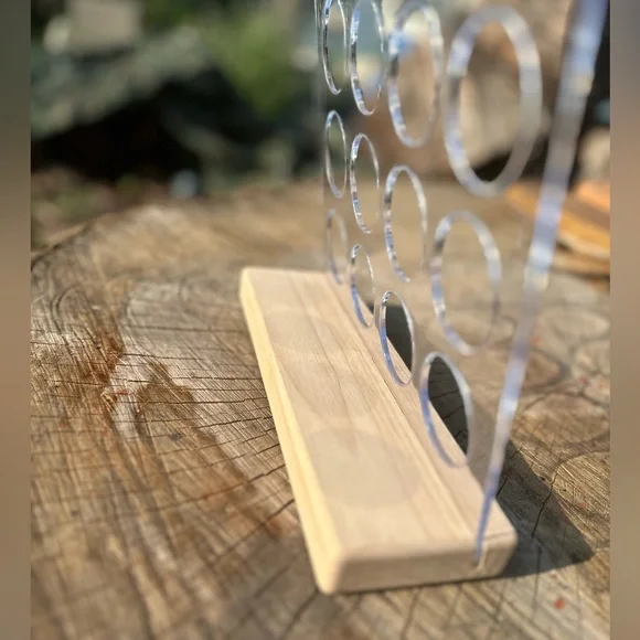 Coffee pod K-pod/cup Organizer/Playdoh Storage Clear Stand Wood Base Color Birch - Picture 2 of 4